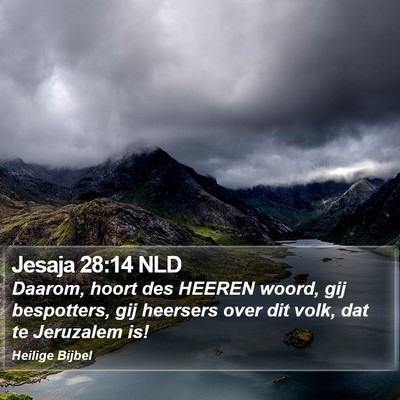 Jesaja 28:14 NLD Bible Verse Image