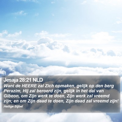 Jesaja 28:21 NLD Bible Verse Image