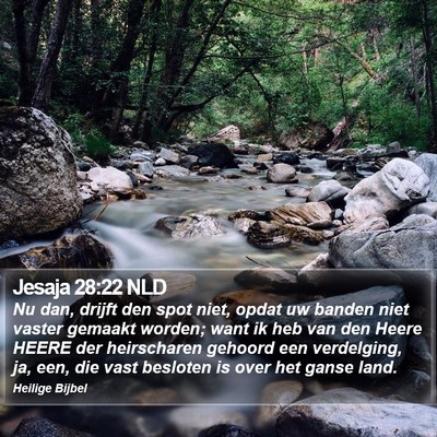 Jesaja 28:22 NLD Bible Verse Image