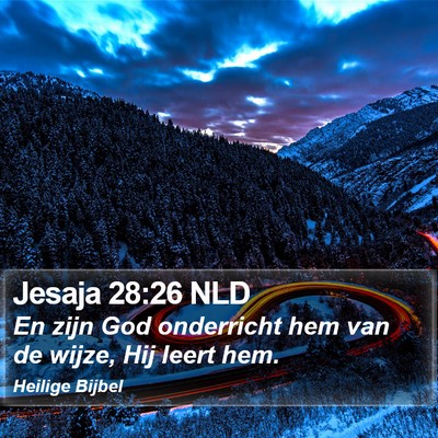 Jesaja 28:26 NLD Bible Verse Image