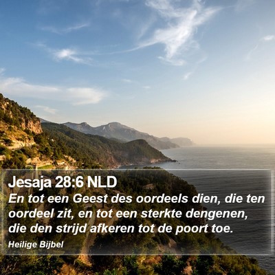 Jesaja 28:6 NLD Bible Verse Image