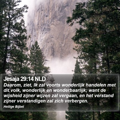 Jesaja 29:14 NLD Bible Verse Image