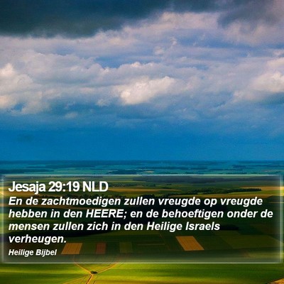 Jesaja 29:19 NLD Bible Verse Image