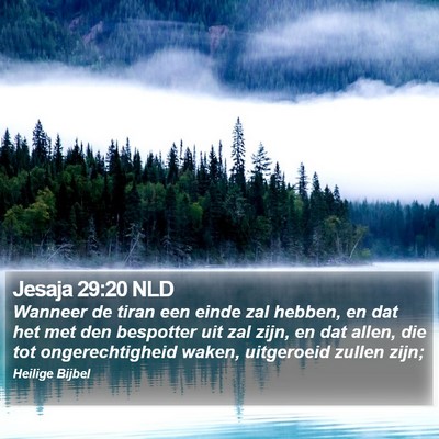 Jesaja 29:20 NLD Bible Verse Image