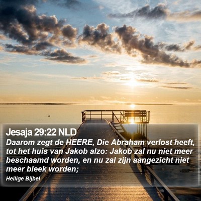 Jesaja 29:22 NLD Bible Verse Image
