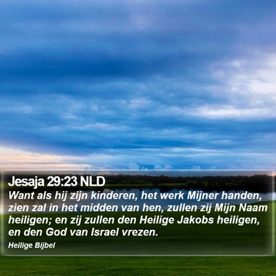 Jesaja 29:23 NLD Bible Verse Image