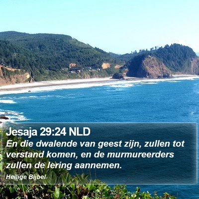 Jesaja 29:24 NLD Bible Verse Image