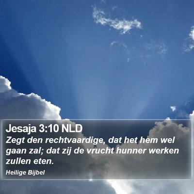 Jesaja 3:10 NLD Bible Verse Image