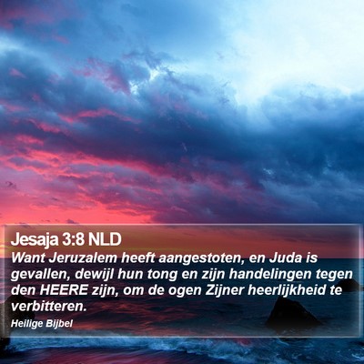 Jesaja 3:8 NLD Bible Verse Image