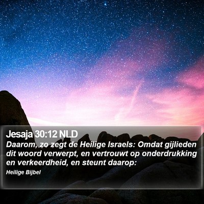 Jesaja 30:12 NLD Bible Verse Image