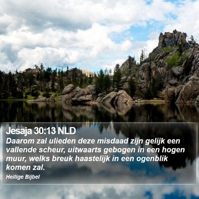 Jesaja 30:13 NLD Bible Verse Image