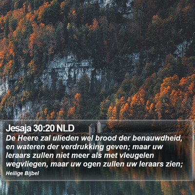 Jesaja 30:20 NLD Bible Verse Image