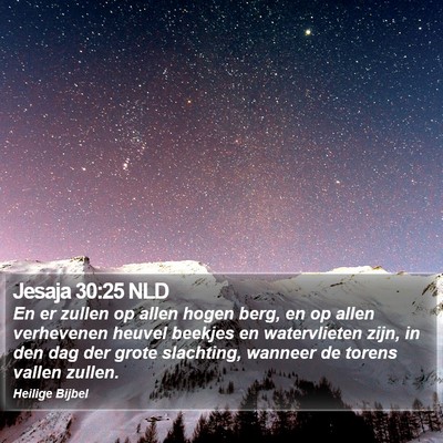 Jesaja 30:25 NLD Bible Verse Image