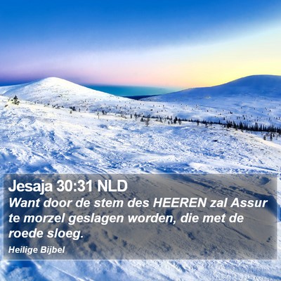 Jesaja 30:31 NLD Bible Verse Image