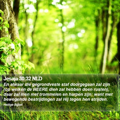 Jesaja 30:32 NLD Bible Verse Image