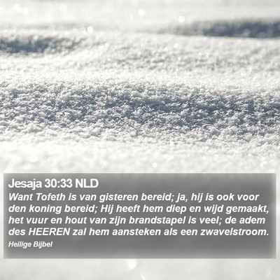 Jesaja 30:33 NLD Bible Verse Image
