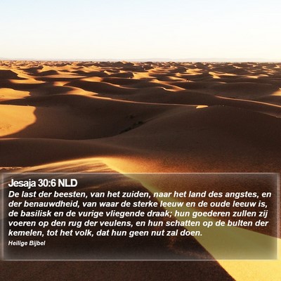 Jesaja 30:6 NLD Bible Verse Image