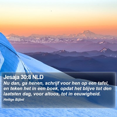 Jesaja 30:8 NLD Bible Verse Image