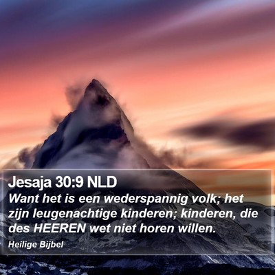 Jesaja 30:9 NLD Bible Verse Image