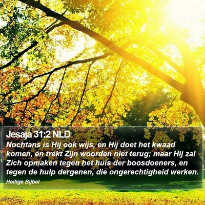 Jesaja 31:2 NLD Bible Verse Image