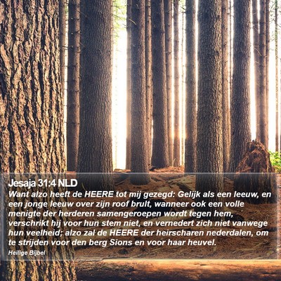 Jesaja 31:4 NLD Bible Verse Image