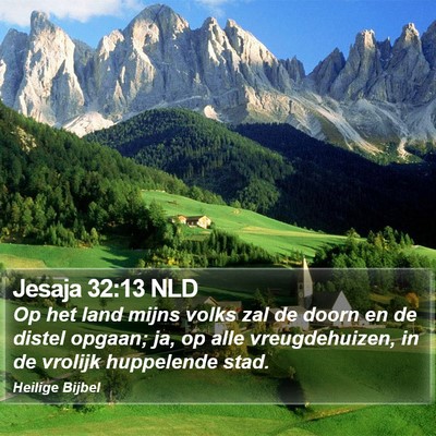 Jesaja 32:13 NLD Bible Verse Image