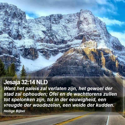 Jesaja 32:14 NLD Bible Verse Image