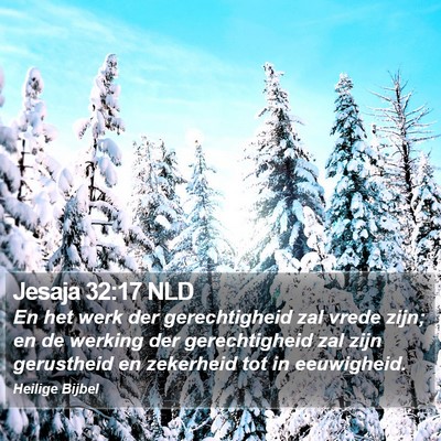 Jesaja 32:17 NLD Bible Verse Image