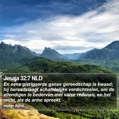 Jesaja 32:7 NLD Bible Verse Image