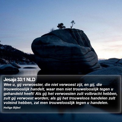 Jesaja 33:1 NLD Bible Verse Image
