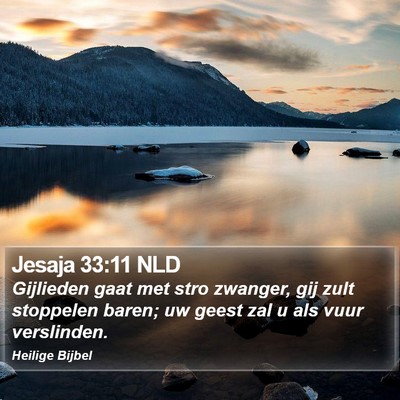 Jesaja 33:11 NLD Bible Verse Image