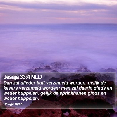 Jesaja 33:4 NLD Bible Verse Image