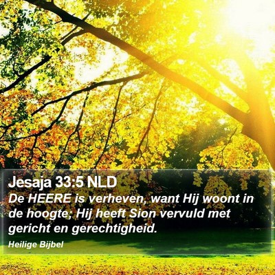 Jesaja 33:5 NLD Bible Verse Image
