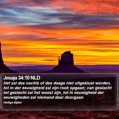Jesaja 34:10 NLD Bible Verse Image