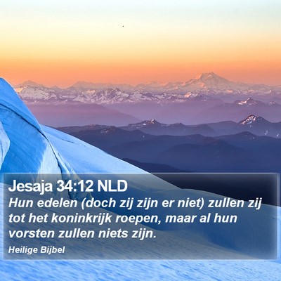 Jesaja 34:12 NLD Bible Verse Image