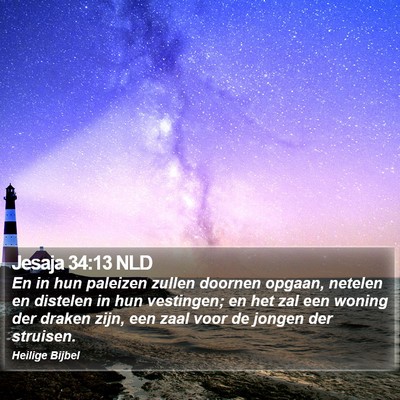 Jesaja 34:13 NLD Bible Verse Image
