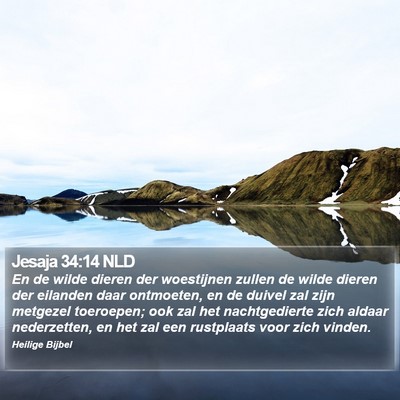 Jesaja 34:14 NLD Bible Verse Image