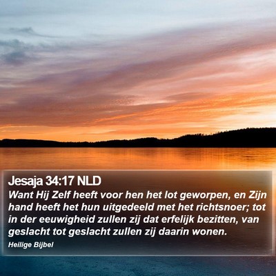 Jesaja 34:17 NLD Bible Verse Image