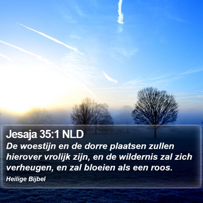 Jesaja 35:1 NLD Bible Verse Image