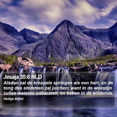 Jesaja 35:6 NLD Bible Verse Image