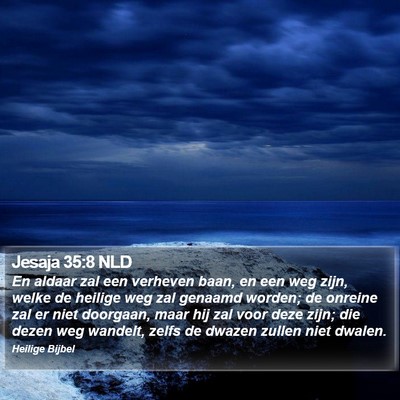 Jesaja 35:8 NLD Bible Verse Image