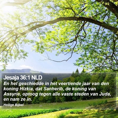 Jesaja 36:1 NLD Bible Verse Image