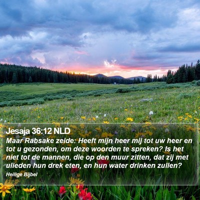 Jesaja 36:12 NLD Bible Verse Image