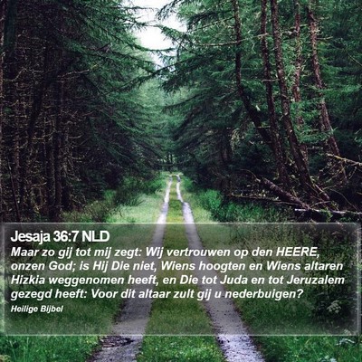 Jesaja 36:7 NLD Bible Verse Image
