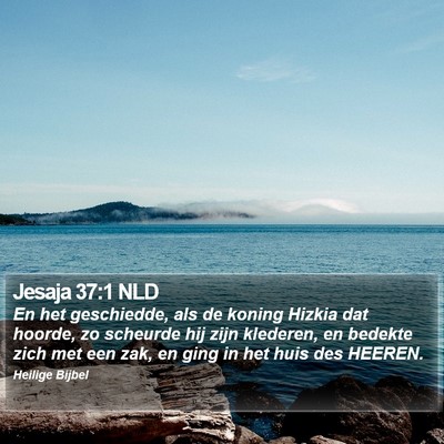 Jesaja 37:1 NLD Bible Verse Image