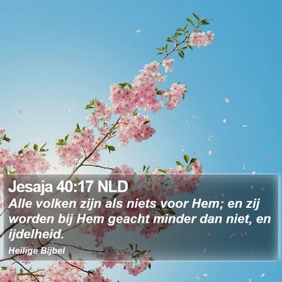 Jesaja 40:17 NLD Bible Verse Image