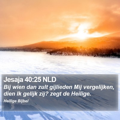 Jesaja 40:25 NLD Bible Verse Image