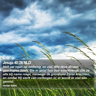 Jesaja 40:26 NLD Bible Verse Image