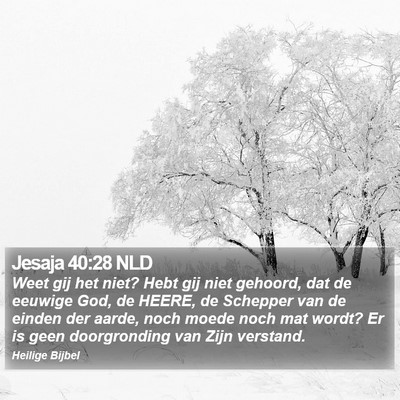 Jesaja 40:28 NLD Bible Verse Image