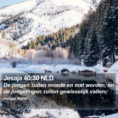 Jesaja 40:30 NLD Bible Verse Image